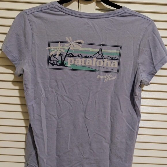 Patagonia Pataloha Women's Periwinkle Blue T-Shirt Hawaii - Picture 2 of 5